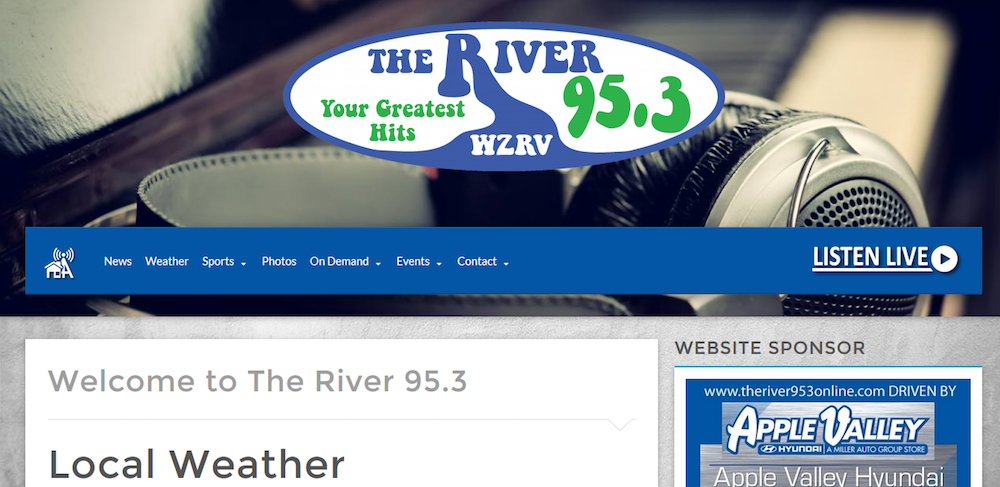 The River 95.3 Website Design