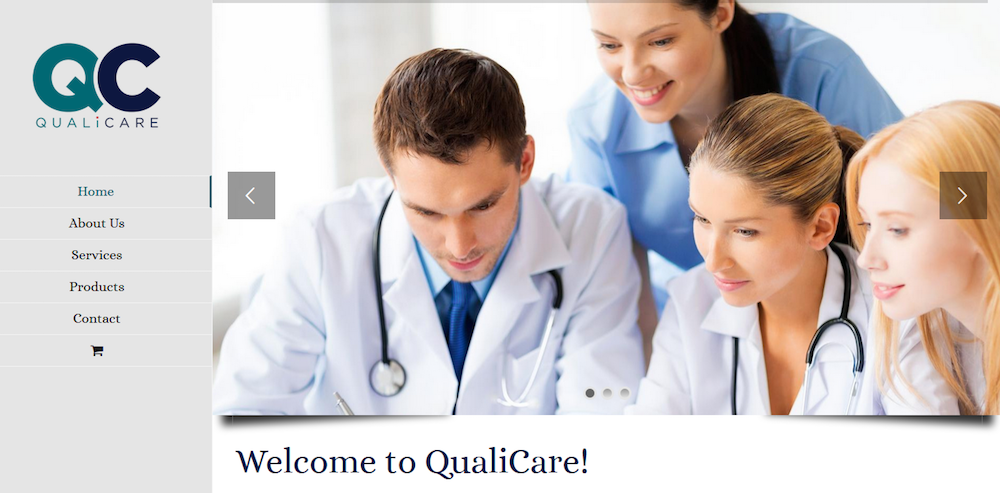 qualicare website design by web strategies