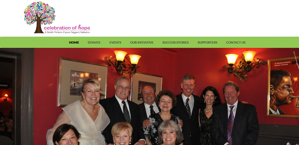 celebration of hope website design