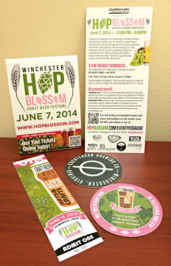 Cohesive Event Branding for the hop blossom craft beer fesitval