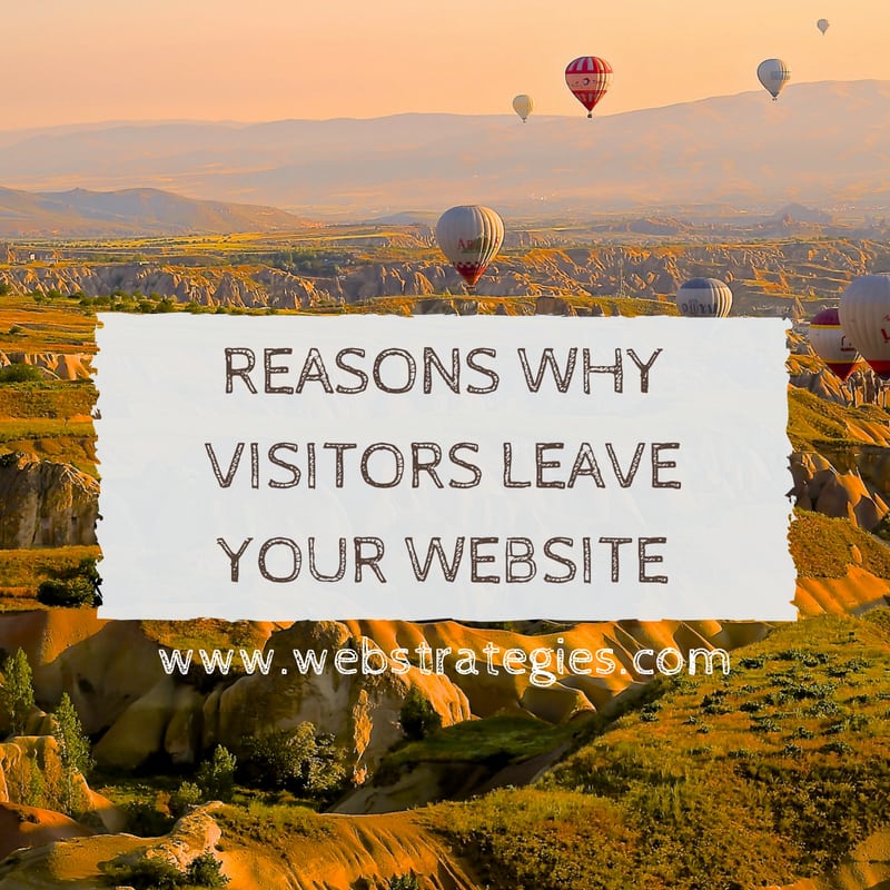 reasons why visitors leave your site