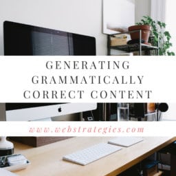 Generating Grammatically correct content